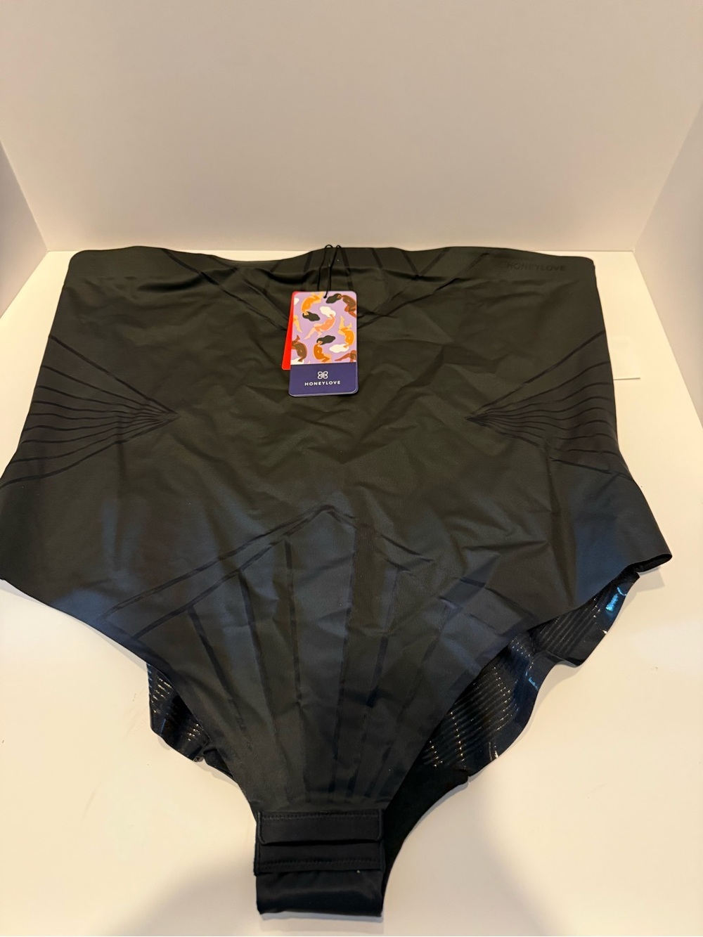 NWT Honeylove SuperPower Brief Black Shapewear Bodysuit 3X Firm Control